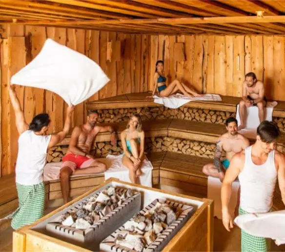Therme Bucharest Elysium sauna interior